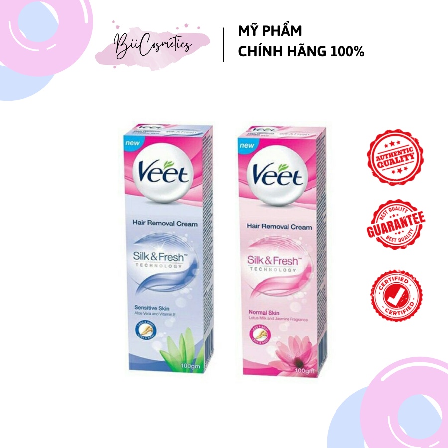 Kem Tẩy Lông Veet Pháp 100ml - tẩy lông nách, chân, tay nhanh chóng, hiệu quả