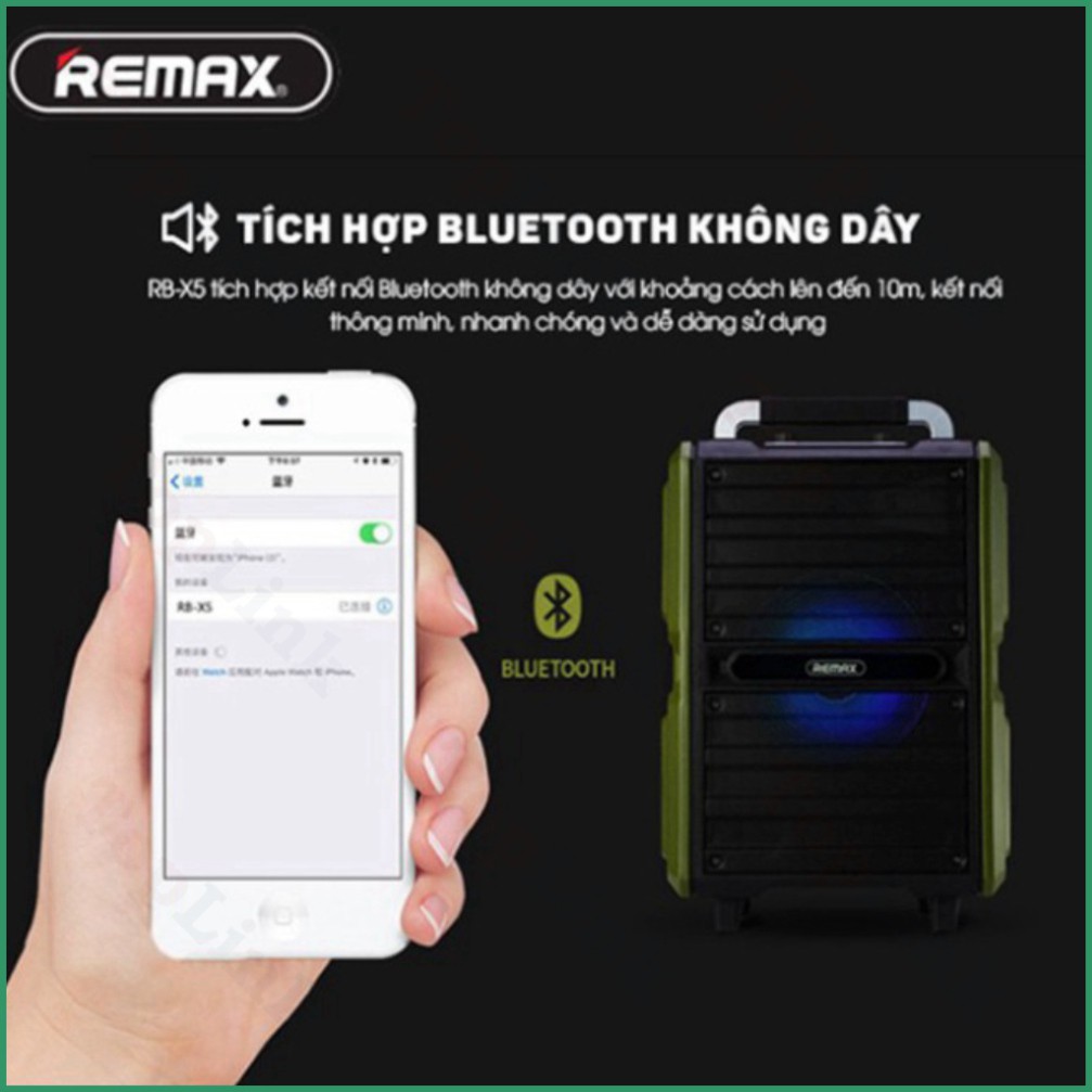 [TopLink] [SIÊU PHẨM] Loa Bluetooth Công Suất Lớn - Loa Kéo Remax RB-X5 Công Suất 50W