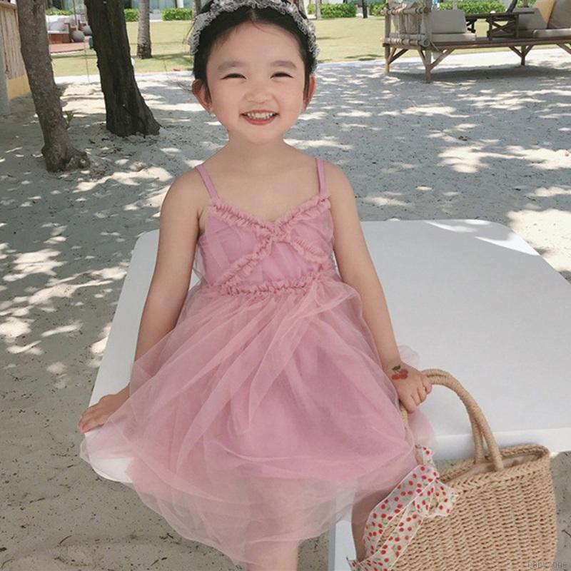 Đầm xòe công chúa phối lưới xinh xắn dành cho bé gái