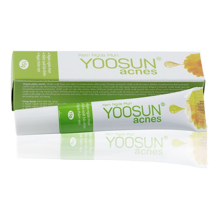 Kem Ngừa Mụn Yoosun Acnes Tuýp 15g - Sạch Mụn,Thâm Từ Thảo Dược,Cho Da Dầu,Khô Đầu Đen,Mụn Mủ