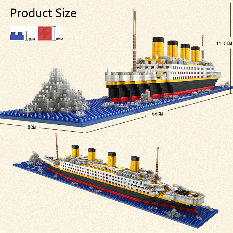 Bộ mô hình lắp ráp 1860 mảnh GOROCK hình tàu titanic độc đáo