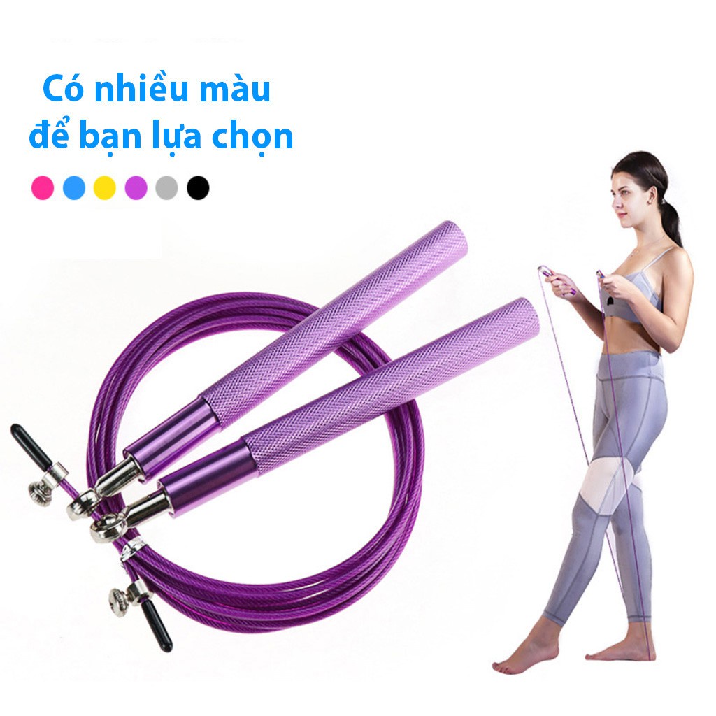 Dây Nhảy Thể Dục Tay Nắm Hợp Kim Nhôm Aolikes Cao Cấp AL3202, dây nhảy thể lực siêu bền, dây nhảy hợp kim nhôm