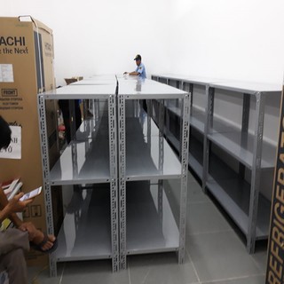 Kệ Sắt V Lỗ 3 Tầng: C1000, D1000, R400 mm