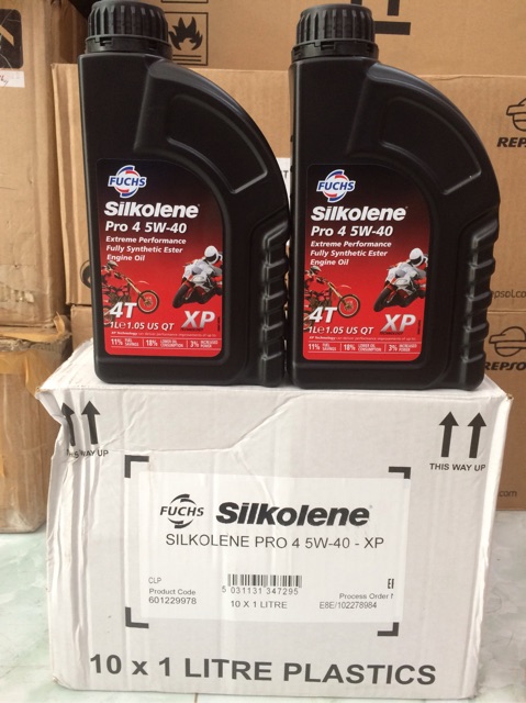 Nhớt Cao Cấp Fuchs Silkolene Pro 4 5W-40 Mẫu Tem Châu Âu Made in UK