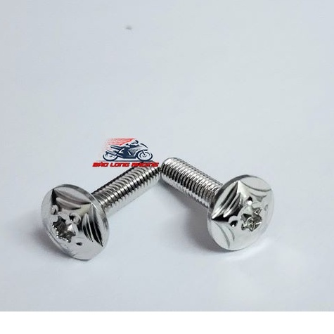 2 ốc Nắp Dầu Salaya 4li15 Ngôi Sao Inox 304 CNC gắn được nhiều loại xe máy