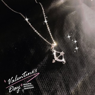 Dây chuyền, vòng đeo cổ nữ thời trang dây nhuyễn xi bạc mặt hình cung tên trái tim siêu xinh - 280DCCTB-091