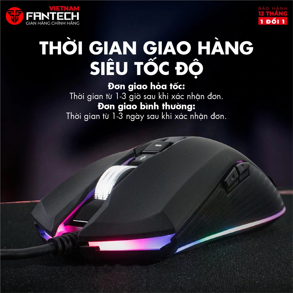 Chuột Gaming Có Dây Fantech X11 DAREDEVIL 8000DPI LED RGB 16,8 Triệu Màu 8 Phím Macro - Hãng Phân Phối Chính Thức