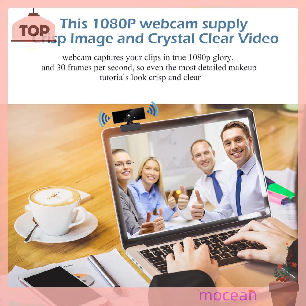 Webcam Mocean C80 1080p Hd Usb 2mp Hỗ Trợ Quay Video Trực Tuyến