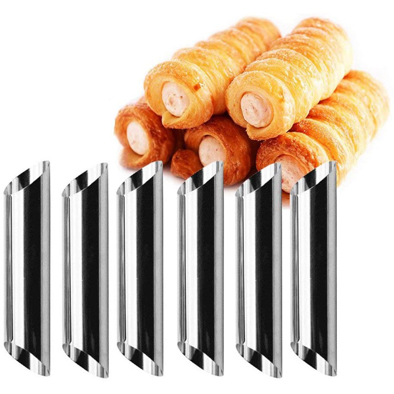 Non-Stick Cream Croissant Stainless Steel, 30 Baking Cones