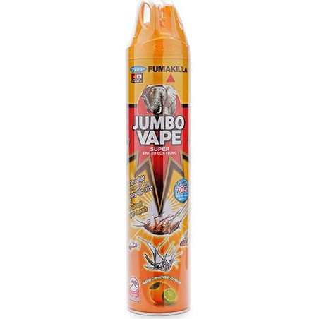 Bình Xịt Muỗi Jumbo Vape Hương Cam Chanh 600ml