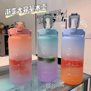 【Big discounts】Cute 2L Water Bottle With Water Timer Indicator【COD】