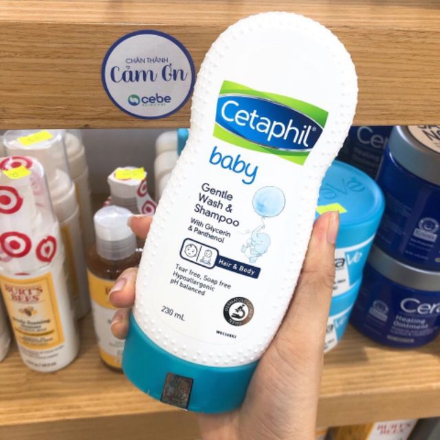 Cetaphil baby tắm gội cho bé Gentle wash &amp; Shampoo