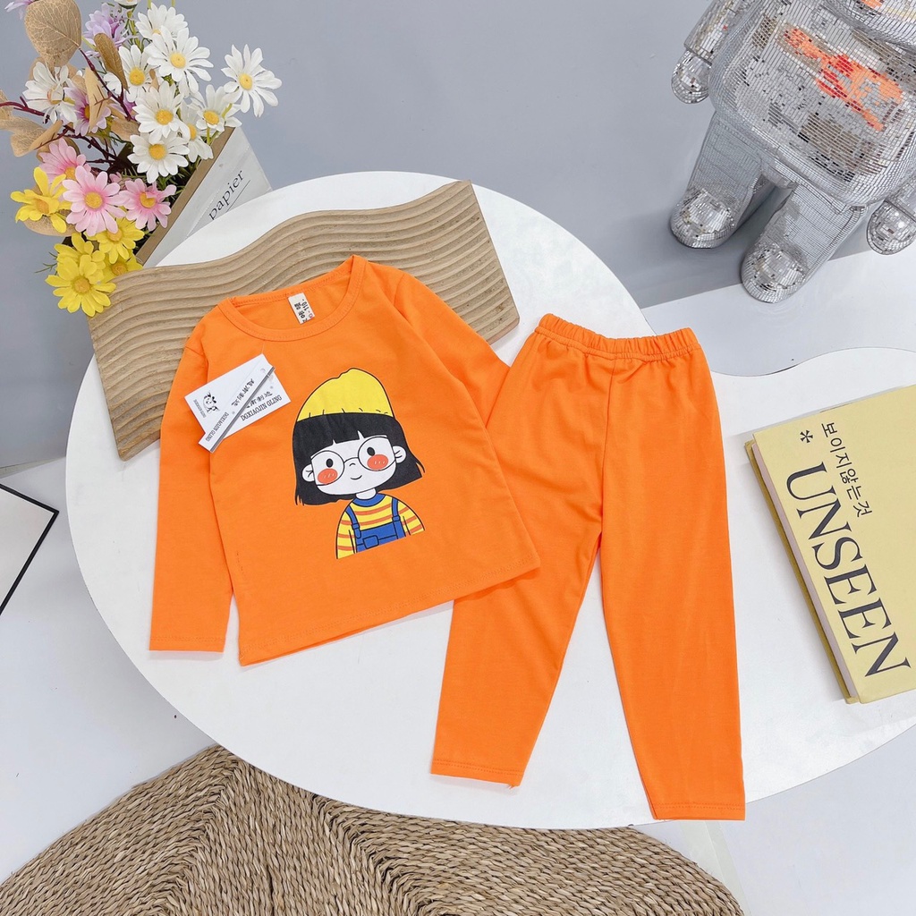 [HOTI] BỘ DÀI TAY MINKY MOM CHẤT COTTON 4C IN HÌNH BÉ GÁI ĐÁNG YÊU MỀM MÁT CHO BÉ 8-18KG.VIDEO THẬT. XƯỞNG MAY BIBO