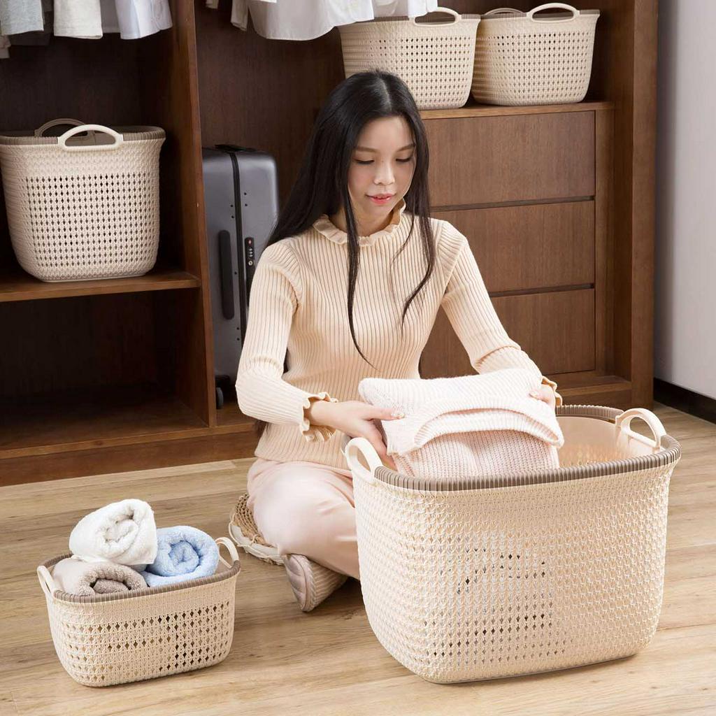 Rổ Nhựa JUJIAJIA Đựng Đồ Dùng Thiết Kế Có Tay Cầm