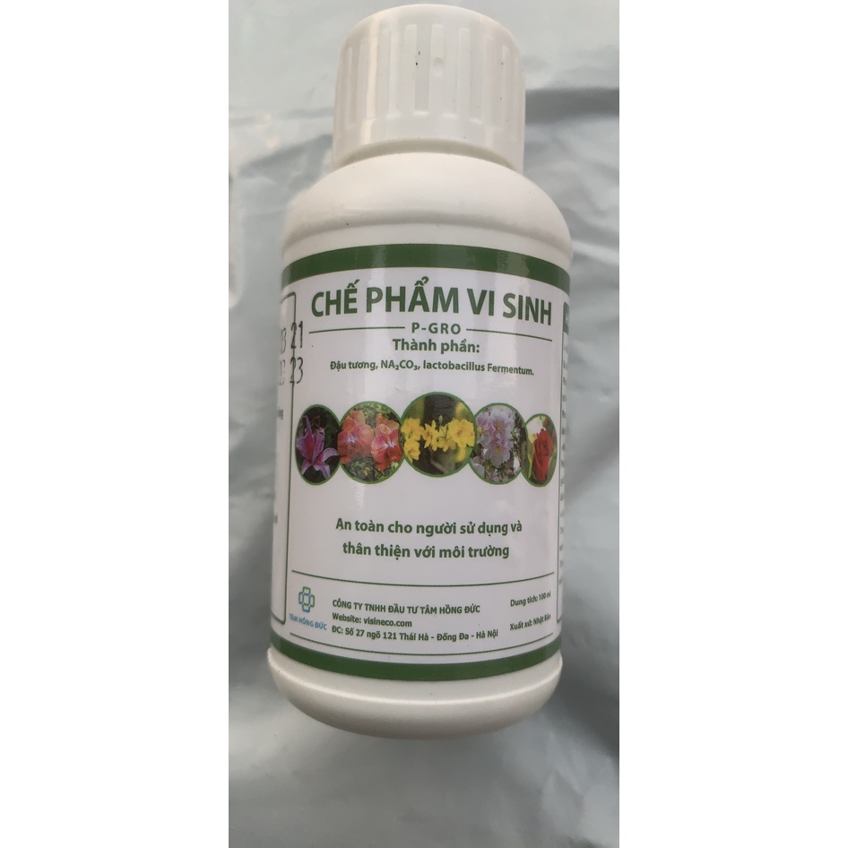 Sản phẩm Vi Sinh Hữu Cơ P-GRO Trừ Nấm Sâu Bệnh siêu chất lượng lọ 100ml