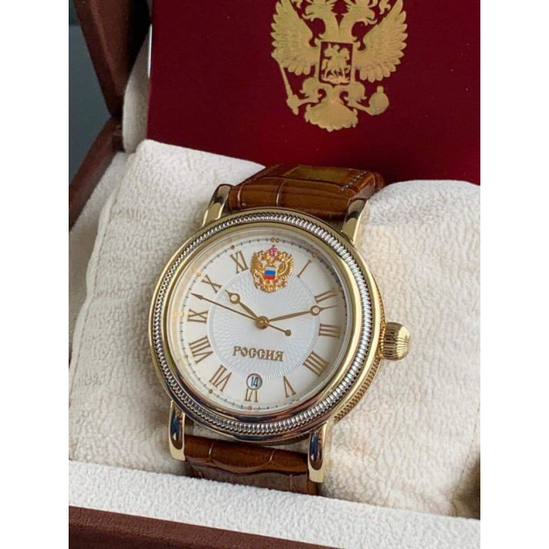 Đồng hồ nam máy cơ tổng thống Nga thương hiệu Poljot President ,Mặt 40mm