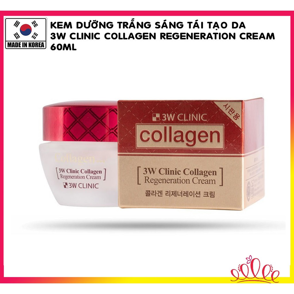 Kem Dưỡng Trắng Sáng Tái Tạo Da 3W Clinic Collagen Regeneration Cream 60ml | BigBuy360 - bigbuy360.vn