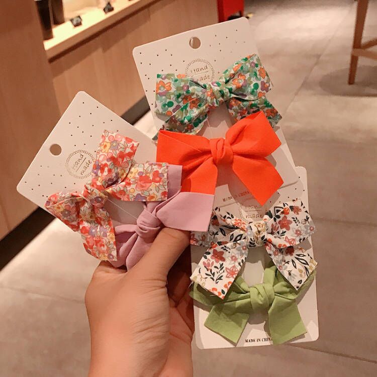 Set 2 kẹp tóc nơ thời trang dành cho bé gái