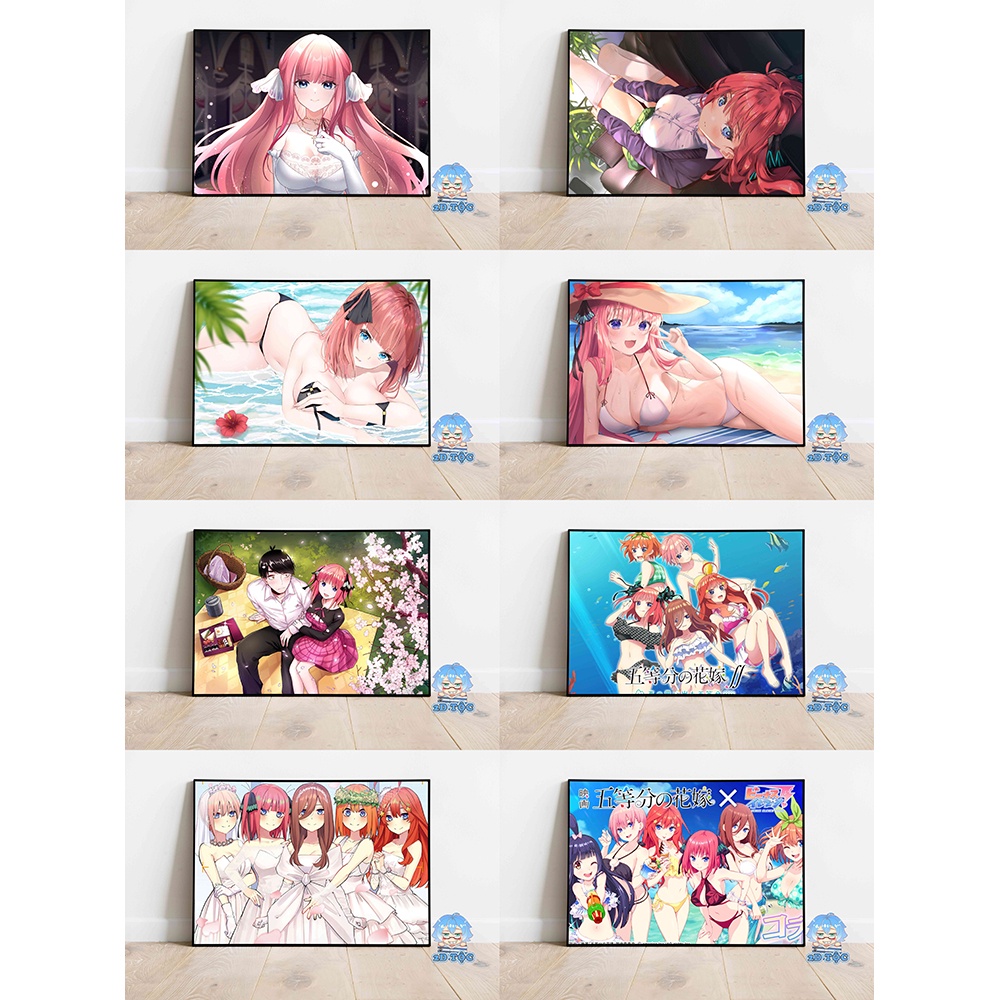 ẢNH POSTER A3 CHẤT LƯỢNG CHUẨN NAKANO NINO (20) ANIME GOTOUBUN NO HANAYOME – TRANH DÁN TƯỜNG 2D TỘC SHOP