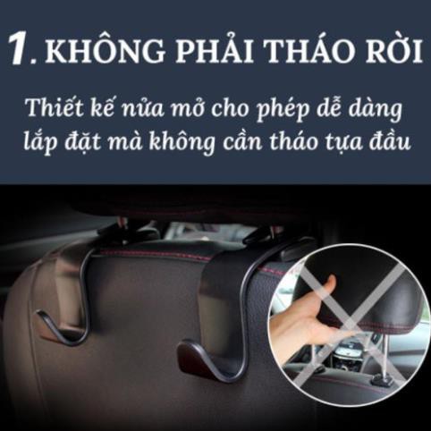 Móc treo đồ nhựa ĐƠN gài sau ghế xe hơi ô tô LOẠI 1 DẦY đẹp chịu lực tốt, móc treo đồ gọn gàng tiện dụng