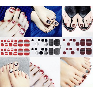 Bộ dán móng CHÂN nail sticker 20 móng,không thấm nước,độ phủ cao GD001~040;1