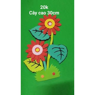 Hình trang trí mầm non. Hình xốp cây hoa
