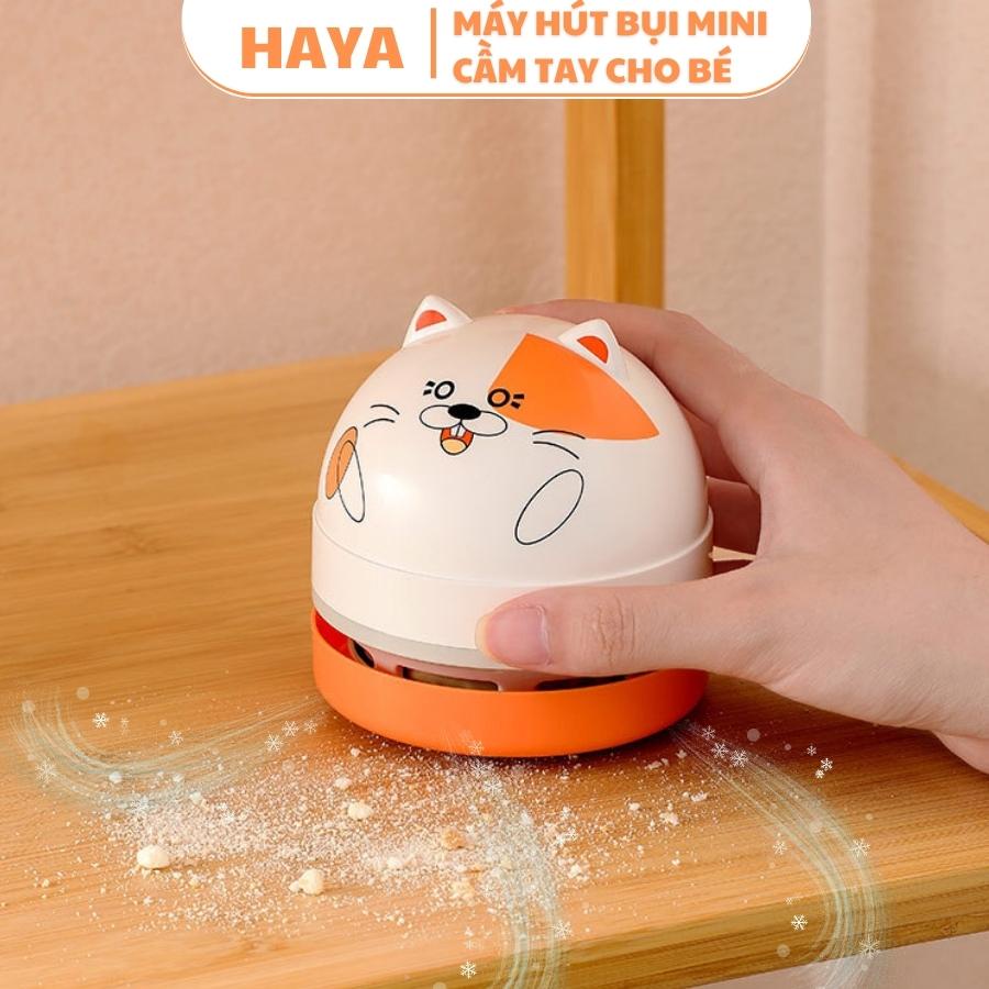 Máy Hút Bụi Mini Cầm Tay Không Dây, Hút Bụi Ô Tô, Giường Đệm, Bàn Học, Bàn Phím Máy Tính, Lông Mèo... Hình Thú Đáng Yêu