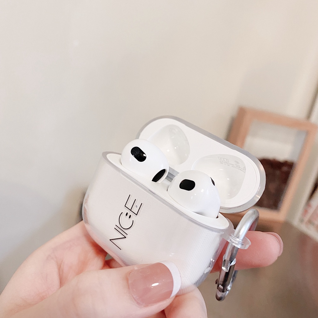Vỏ bọc hộp sạc tai nghe trong suốt mới 2021 cho compatible AirPods 1/2/3/Pro