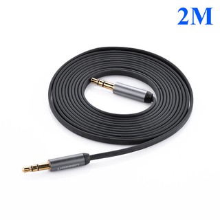 Freeship 99k tq_cáp loa 2 đầu 3.5mm dây dẹt 2m màu đen ugreen 10722