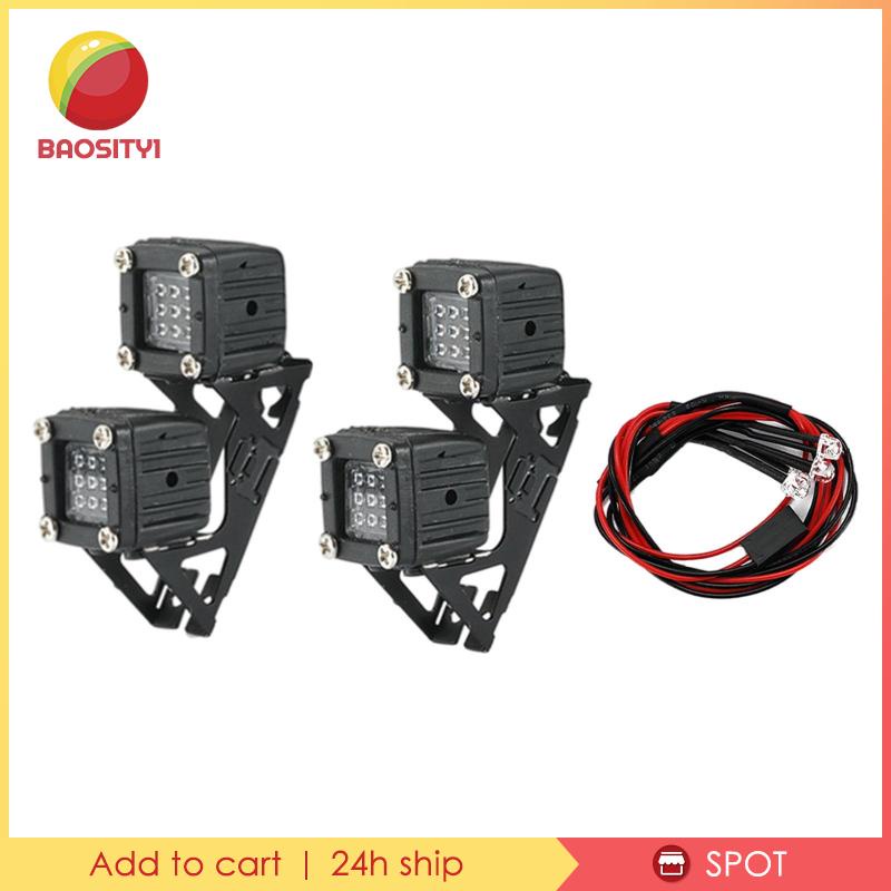 Đèn LED 4 Bóng Tỉ Lệ 1 / 10 Cho Axial SCX10 TRX4 TRX6 Model Buggy Crawler