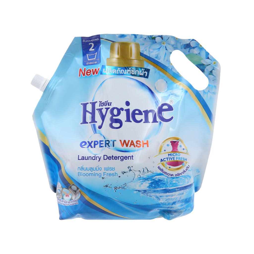 Nước giặt xả Hygiene xanh hương hoa nhẹ nhàng túi 1.8 lít