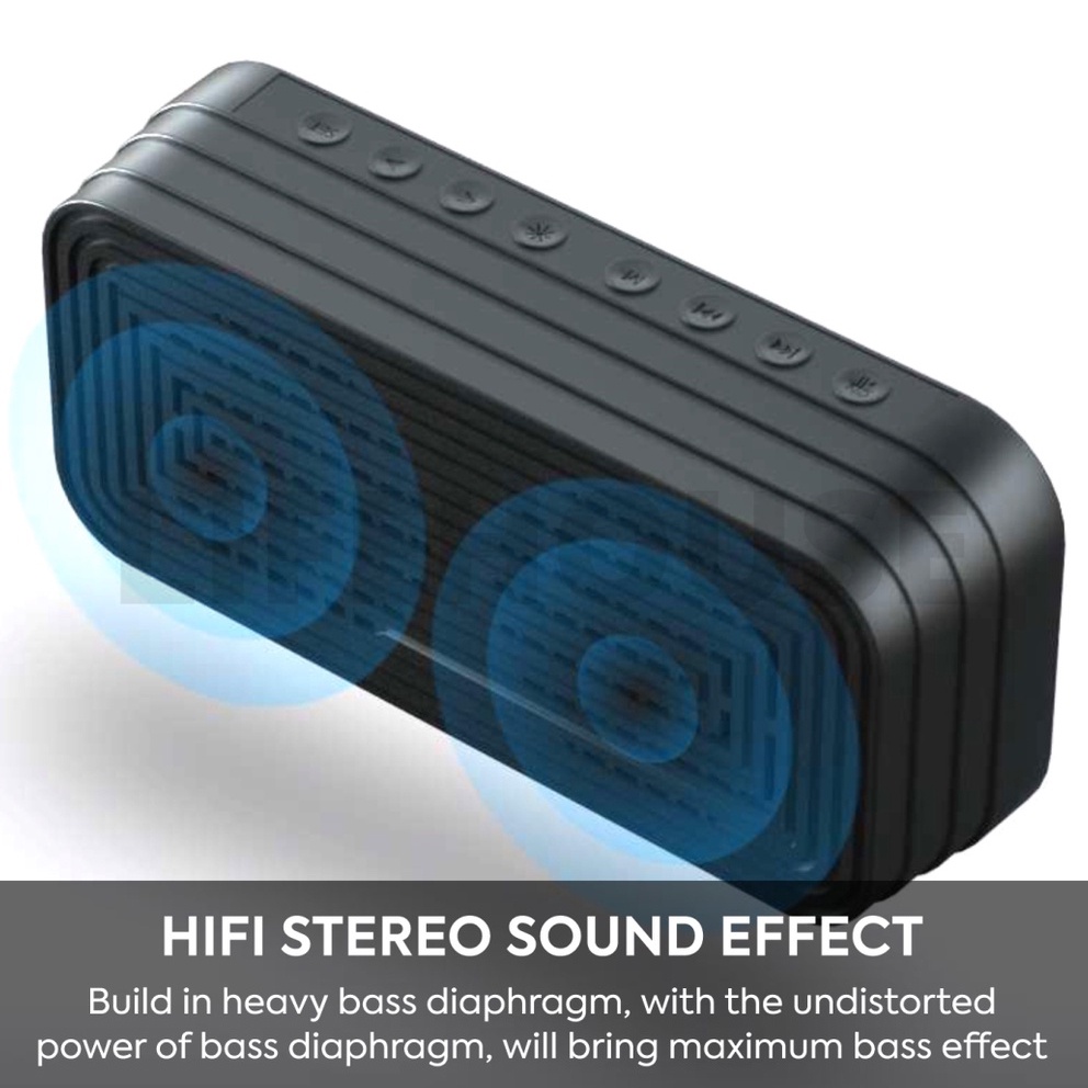 Loa Bluetooth Không Dây Tích Hợp Đồng Hồ Báo Thức Màn Hình LED Hiển Thị Âm Thanh Siêu Trầm