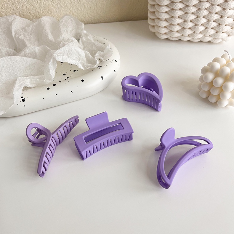 Kẹp Tóc acrylic Màu Tím Thiết Kế Đơn Giản