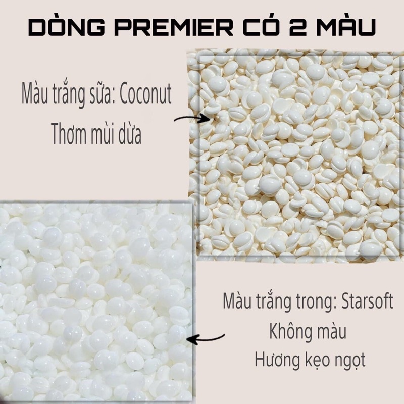 Sáp wax nóng dừa coconut, wax lông hard wax beans sáp nhập khẩu, hạt wax nóng wax lông dừa