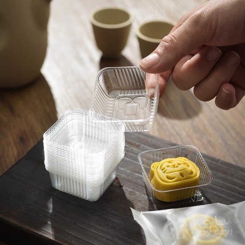 Set 100 khay túi loại trong đựng bánh quy bánh dứa bánh trung thu 20-30gr