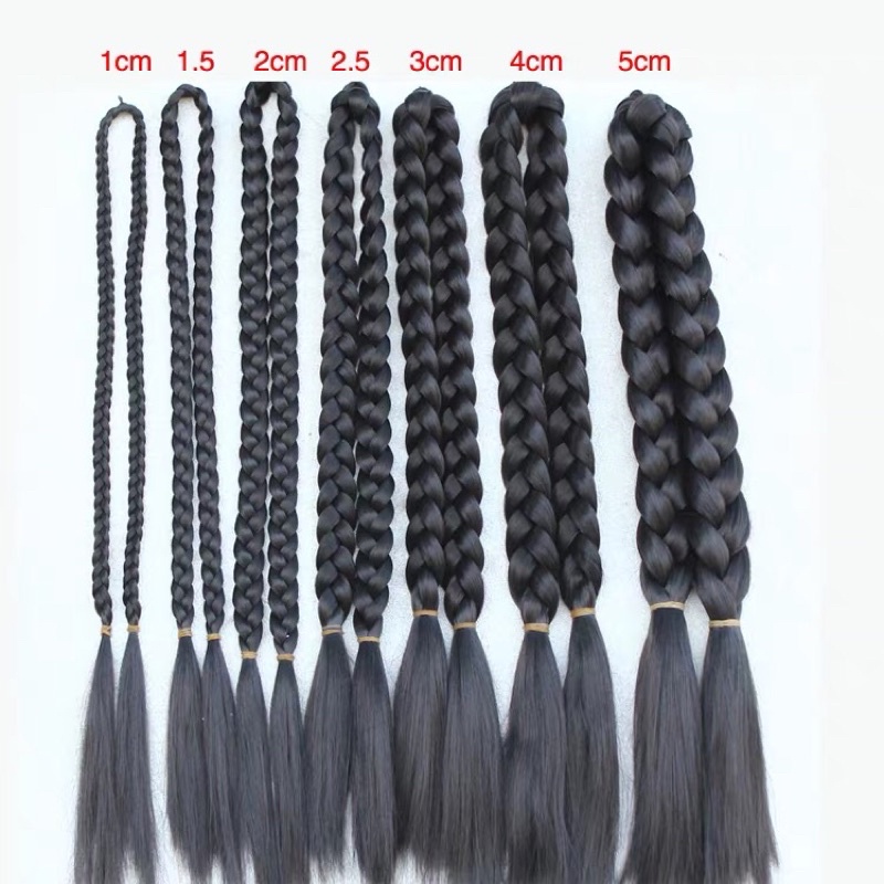 Bím tóc cổ trang dài tóc tết giả dùng vấn tóc mix hanfu nhiều size có sẵn màu đen