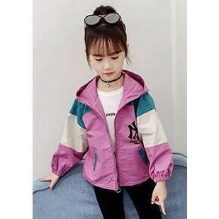áo khoác trẻ em , áo khoác dù 2 lớp cực xinh cho bé gái từ 5 tuổi đến 14 tuổi M012