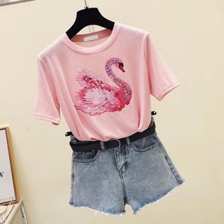 Combo áo hồng hạc