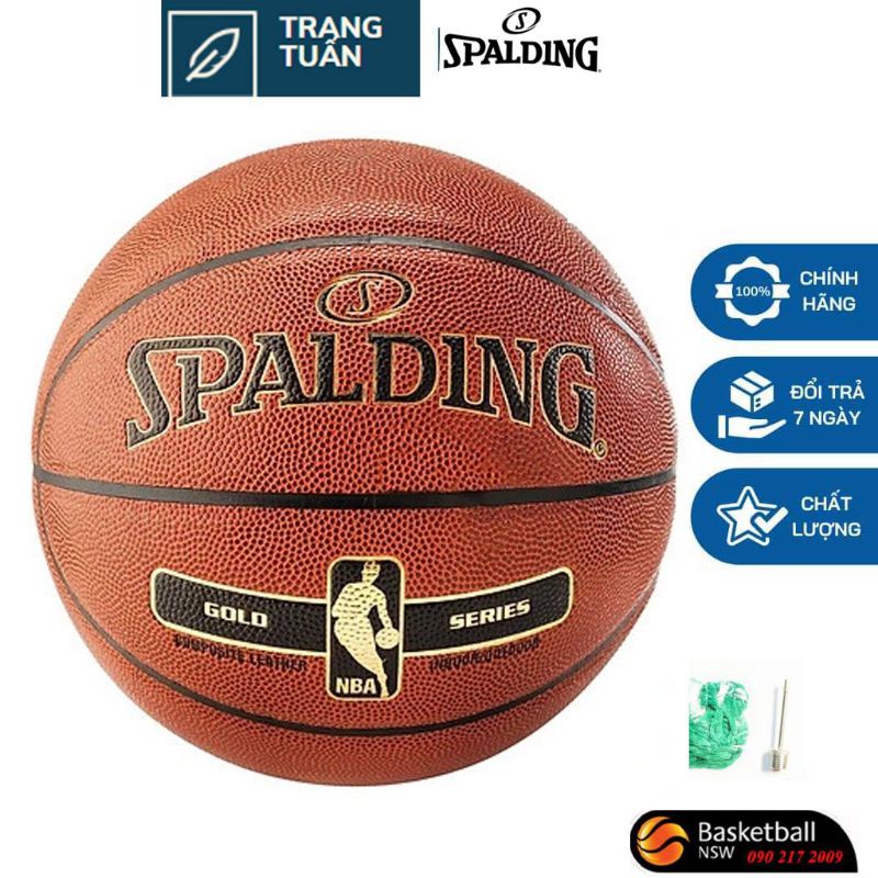 |Chính hãng| Bóng rổ Spalding TF-500 (76-014Z) Bóng rổ cao cấp- - Tặng kèm kim bơm bóng và túi lưới đựng bóng