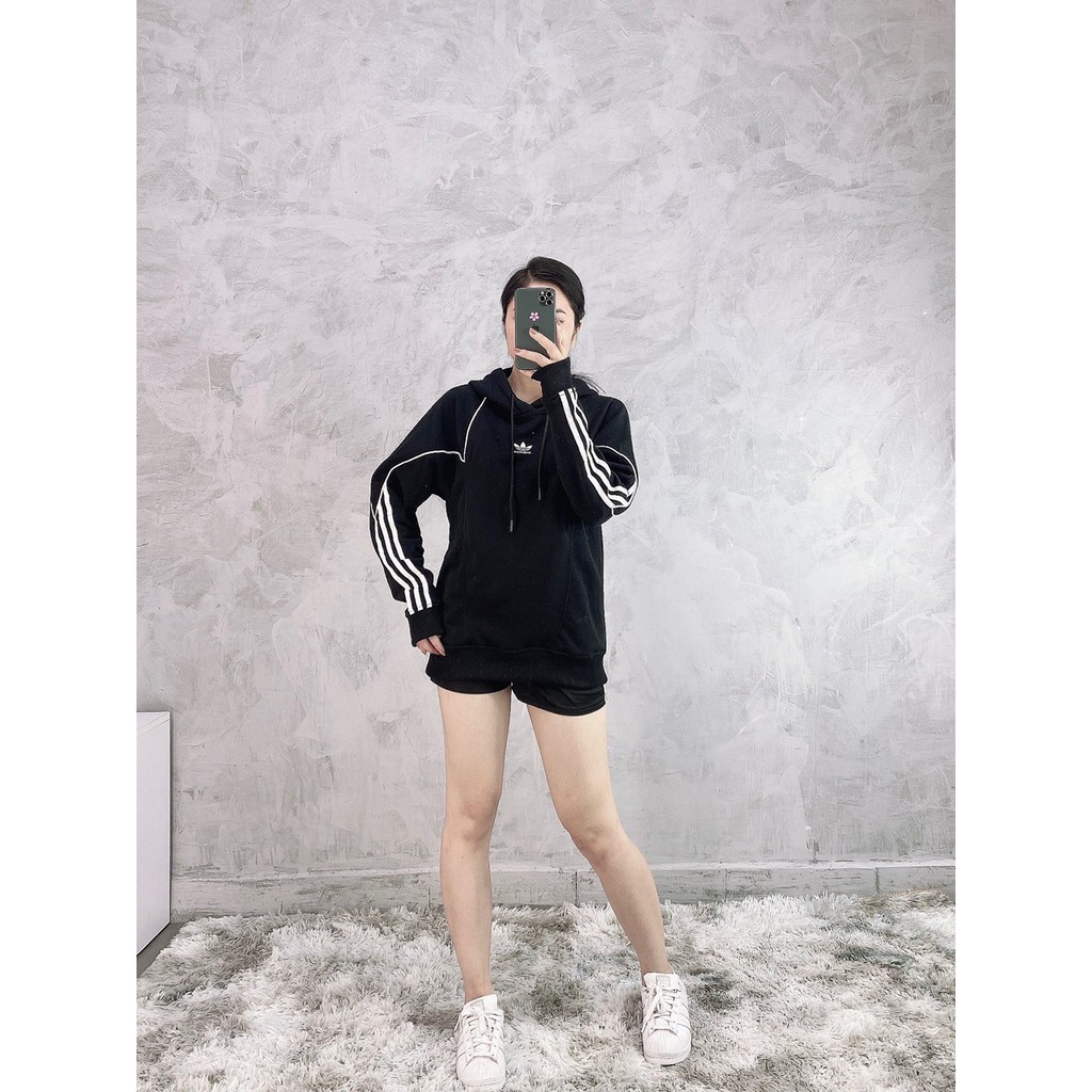 (HÀNG XUẤT XỊN) Áo Hoodie Das đen 1791 BIG TREFOIL ABSTRACT HOODIE BLACK Made in Cambodia full tag code  SIZE S M L