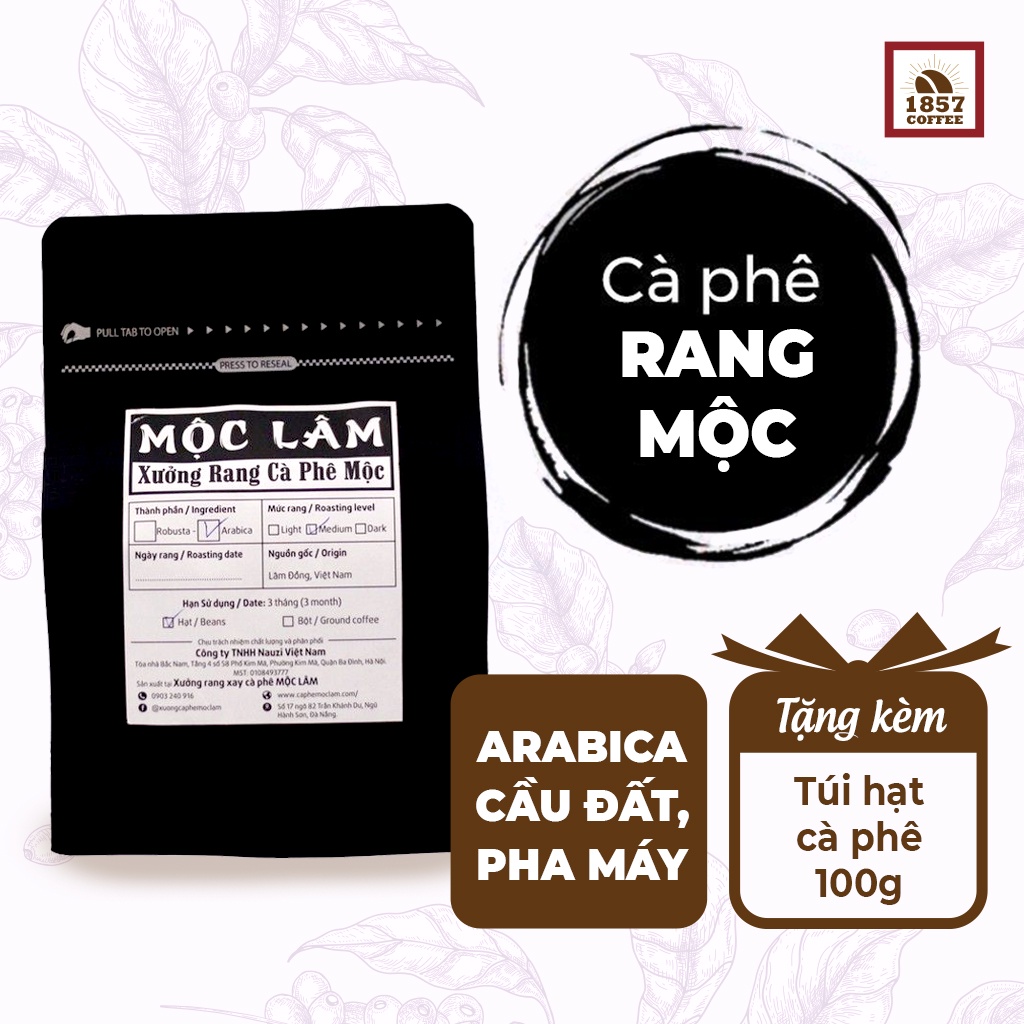 Cà phê mộc Arabica cầu đất rang xay 100% nguyên chất dùng pha phin, pha máy, Cold brew từ 1857Coffee | BigBuy360 - bigbuy360.vn