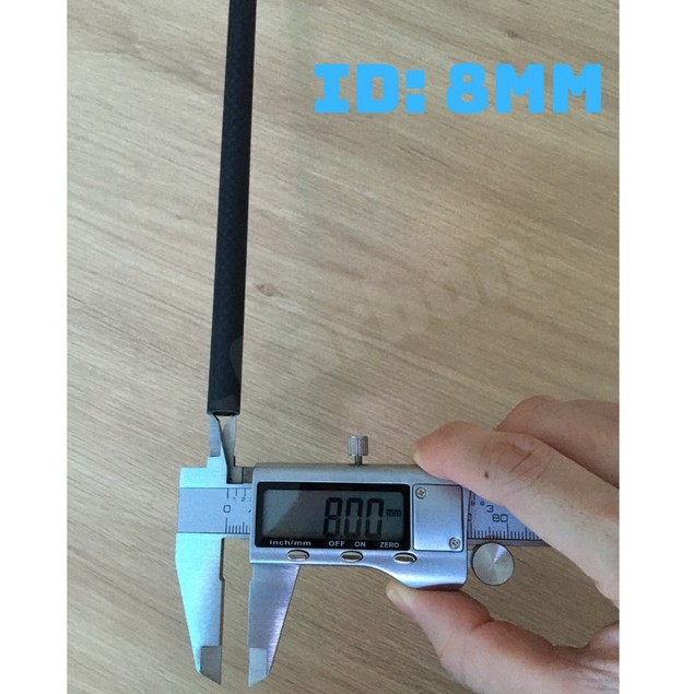 Ống Carbon 3K rỗng dài 1 mét đường kính ngoài 10mm, đường kính trong 8mm