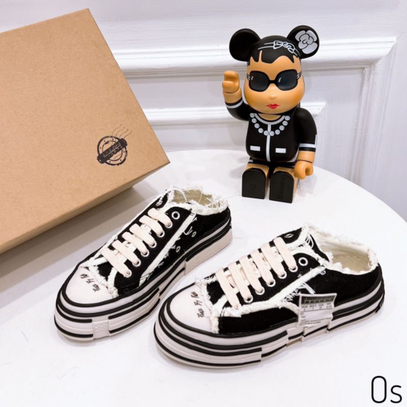 O(ẢNH THẬT) Giày Thể Thao Nam Nữ Tua Rua Vải Da Mềm Êm Fullbox Hãng Cao Cấp