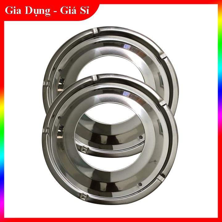 Combo 02 chiếc  khay Inox đỡ kiềng bếp gas dương  mặt kính Soho