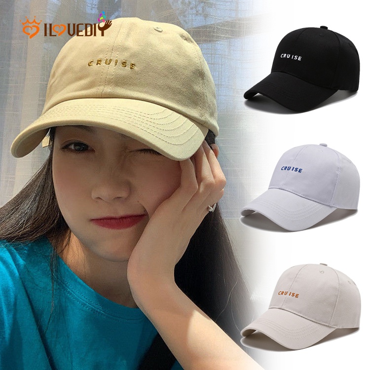 Mũ Lưỡi Trai Unisex Thêu Chữ Đơn Giản