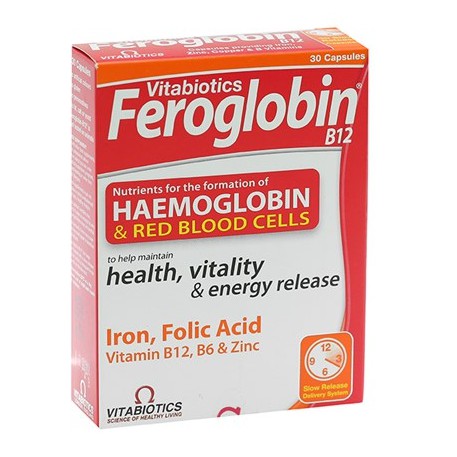 Viên uống bổ máu Vitabiotics Feroglobin B12 30 viên - 0305436