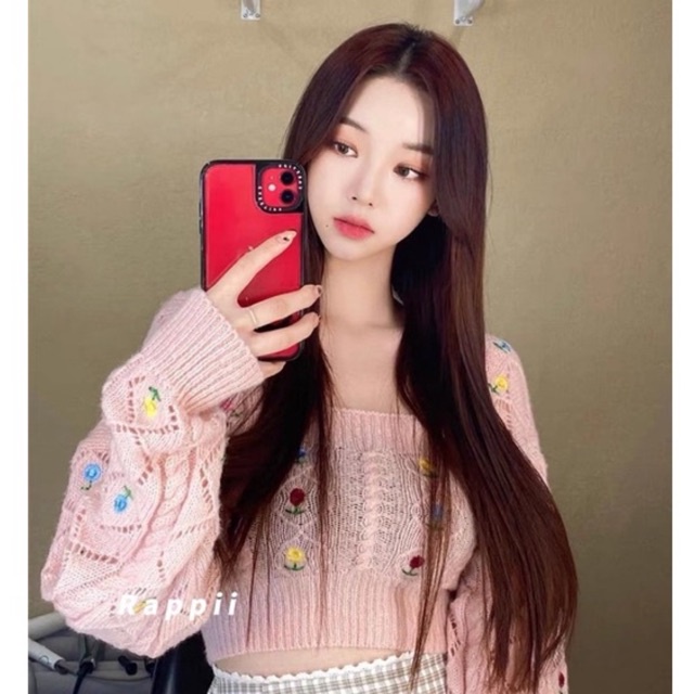 Set áo ống+áo khoác croptop len dệt kim cực xinh xắn phong cách ulzzang Hàn Quốc SAM SAM BOUTIQUE