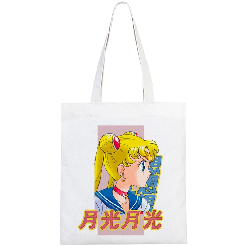 SAILOR MOON Túi Xách Tay Bằng Vải Bạt In Hình Thủy Thủ Mặt Trăng 2021