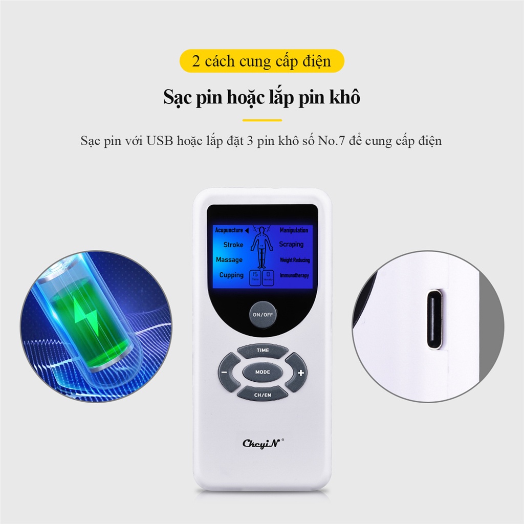 CkeyiN USB sạc Máy Massage Vật Lý AM307