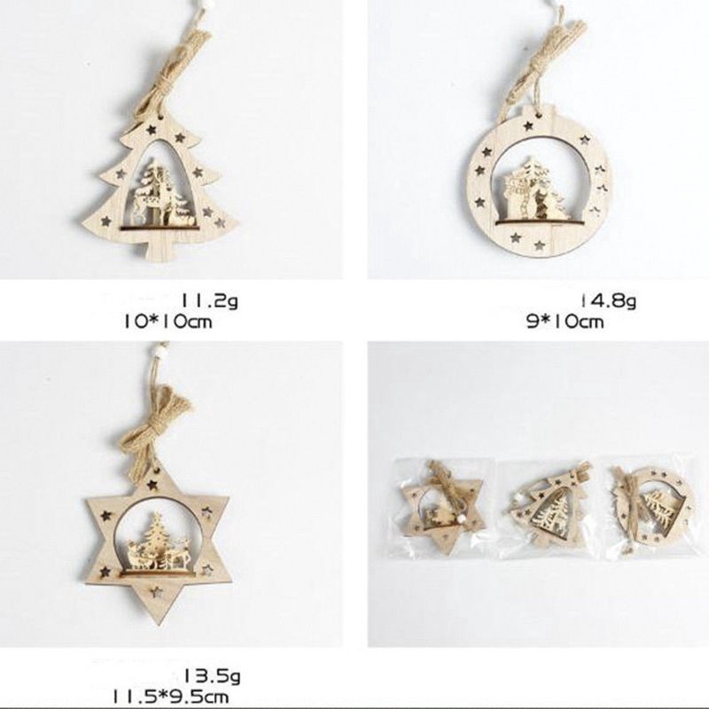 Phụ Kiện Treo Trang Trí Cây Thông Giáng Sinh Hình Chữ X 3D Sáng Tạo